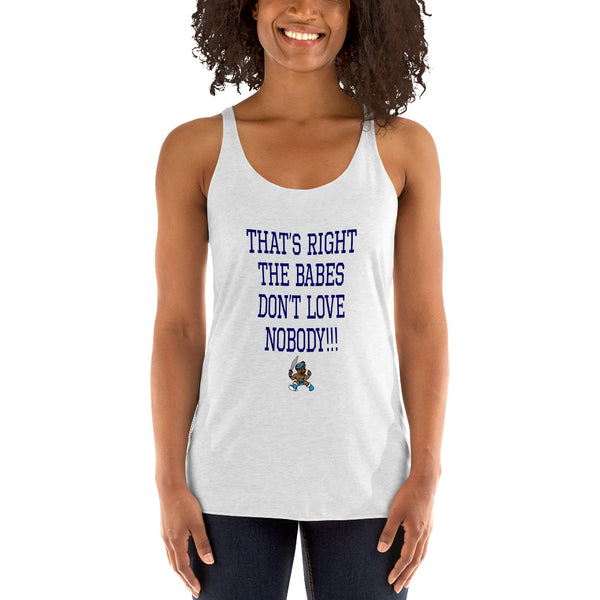 THE BABES - NAVY Women's Racerback Tank - repcpt.com