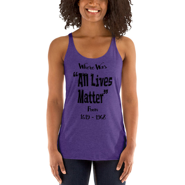 All Live Matter Women's Racerback Tank - repcpt.com