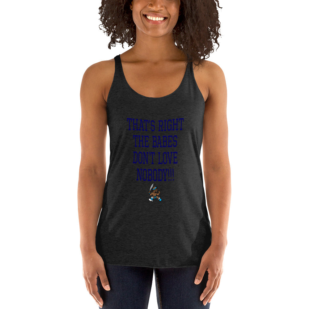THE BABES - NAVY Women's Racerback Tank - repcpt.com