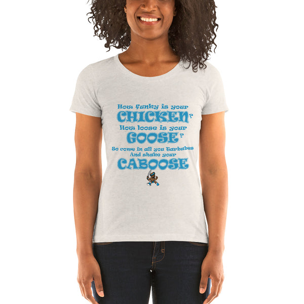 HOW FUNKY IS YOUR CHICKEN? Ladies' short sleeve t-shirt - repcpt.com