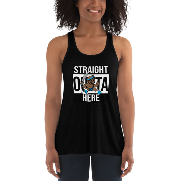 STRAIGHT OUTTA HERE 2020 Women's Flowy Racerback Tank - repcpt.com