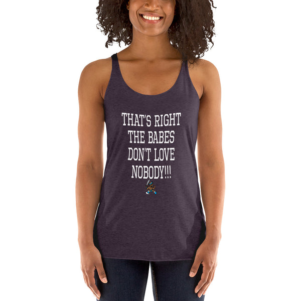 THE BABES - WHITE Women's Racerback Tank - repcpt.com