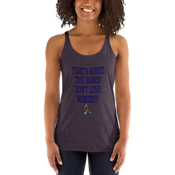 THE BABES - NAVY Women's Racerback Tank - repcpt.com