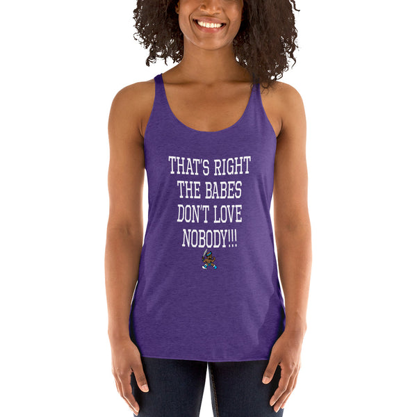 THE BABES - WHITE Women's Racerback Tank - repcpt.com