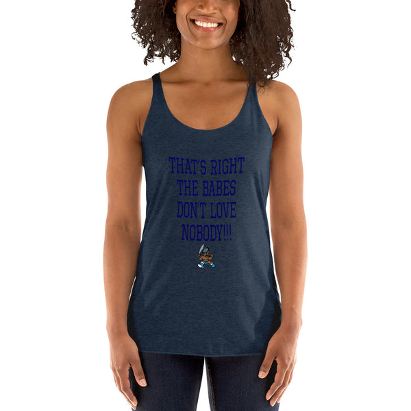 THE BABES - NAVY Women's Racerback Tank - repcpt.com