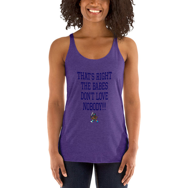 THE BABES - NAVY Women's Racerback Tank - repcpt.com