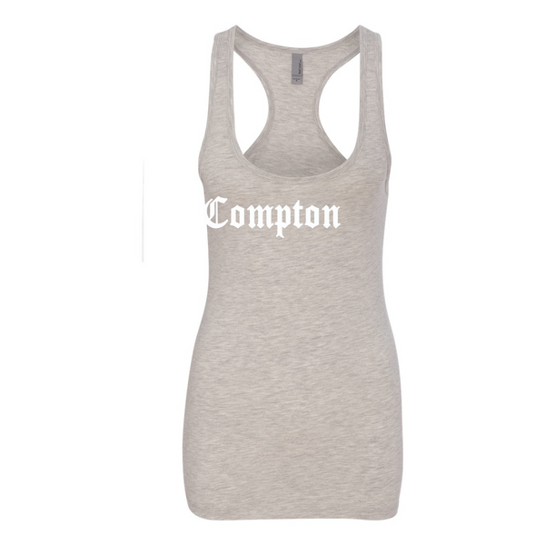 COMPTON Women's Spandex Jersey Racerback Tank - repcpt.com