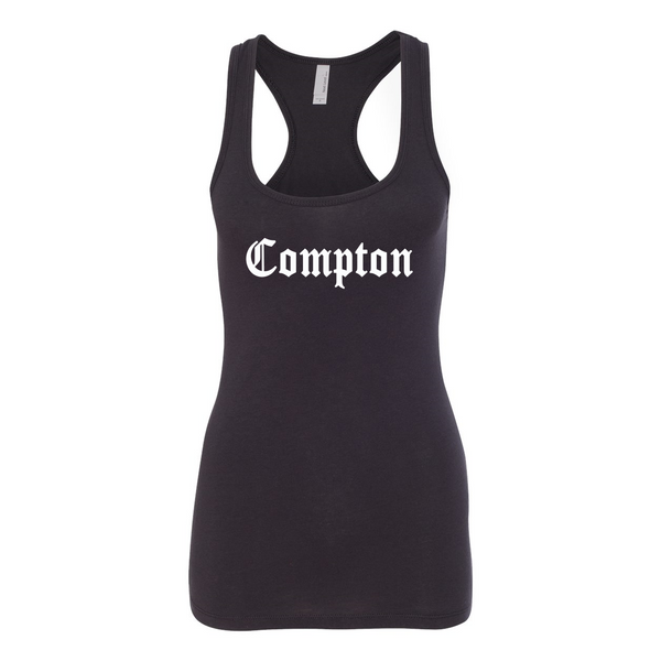 COMPTON Women's Spandex Jersey Racerback Tank - repcpt.com