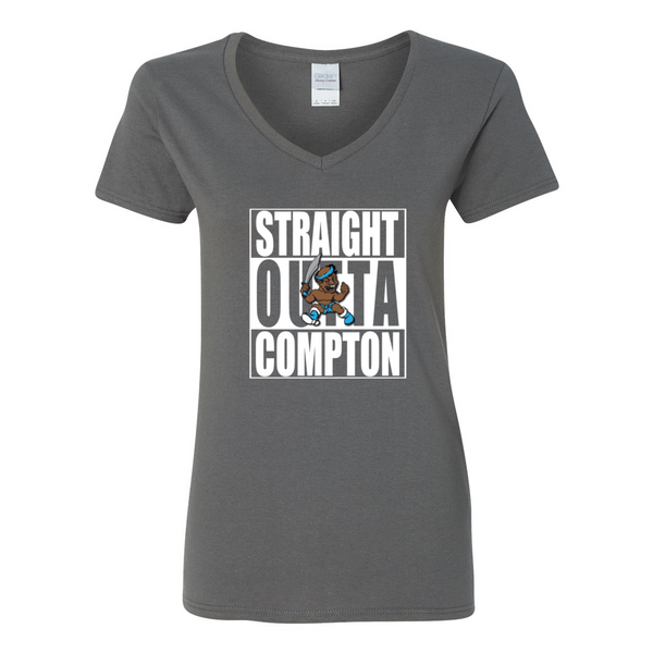 STRAIGHT OUTTA COMPTON Women's V-Neck T-Shirt - repcpt.com