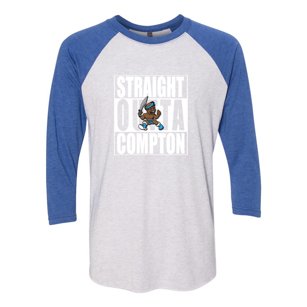 STRAIGHT OUTTA COMPTON Unisex Tri-Blend Three-Quarter Sleeve Baseball Raglan Tee - repcpt.com