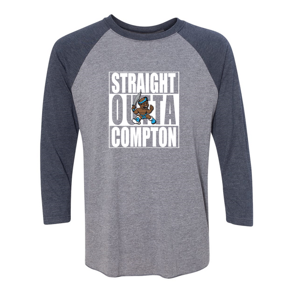 STRAIGHT OUTTA COMPTON Unisex Tri-Blend Three-Quarter Sleeve Baseball Raglan Tee - repcpt.com