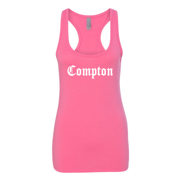 COMPTON Women's Spandex Jersey Racerback Tank - repcpt.com