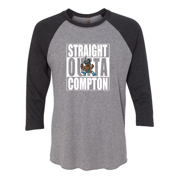 STRAIGHT OUTTA COMPTON Unisex Tri-Blend Three-Quarter Sleeve Baseball Raglan Tee - repcpt.com