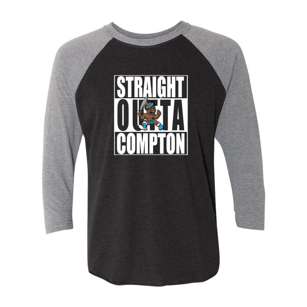 STRAIGHT OUTTA COMPTON Unisex Tri-Blend Three-Quarter Sleeve Baseball Raglan Tee - repcpt.com