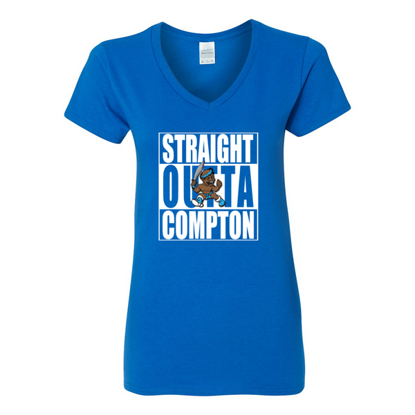 STRAIGHT OUTTA COMPTON Women's V-Neck T-Shirt - repcpt.com