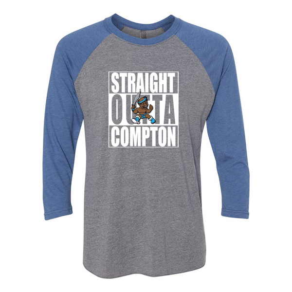 STRAIGHT OUTTA COMPTON Unisex Tri-Blend Three-Quarter Sleeve Baseball Raglan Tee - repcpt.com